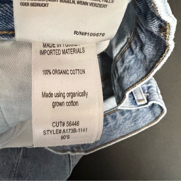 Agolde Jeans Womens 24 90s Straight Distressed High Rise Button Fly D - Picture 8 of 11